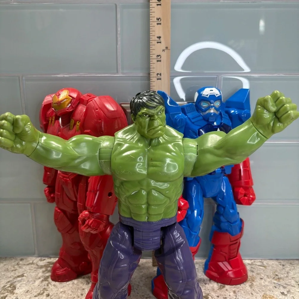 Marvel Avengers Action Figures Hulk Captain America Iron Man Hulkbuster Toys 1'0